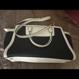 MK white and black purse